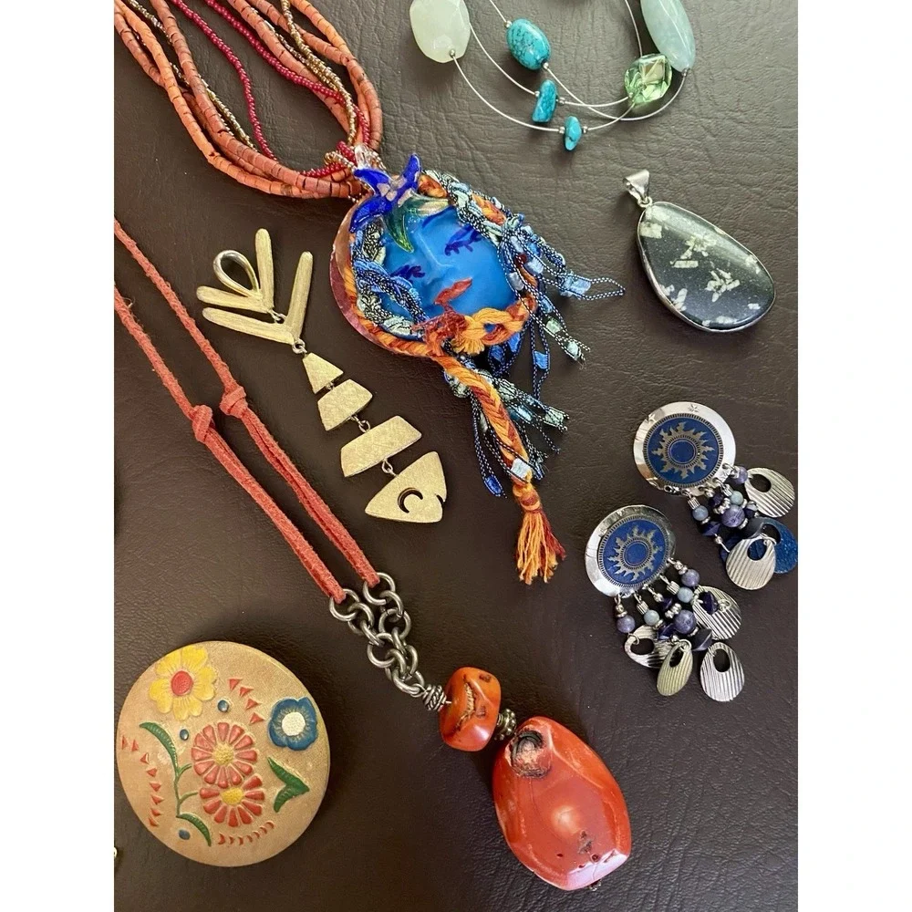 Vintage To Modern Boho Brooch Fish Pendant Necklace Bracelet Bangle Ring Lot